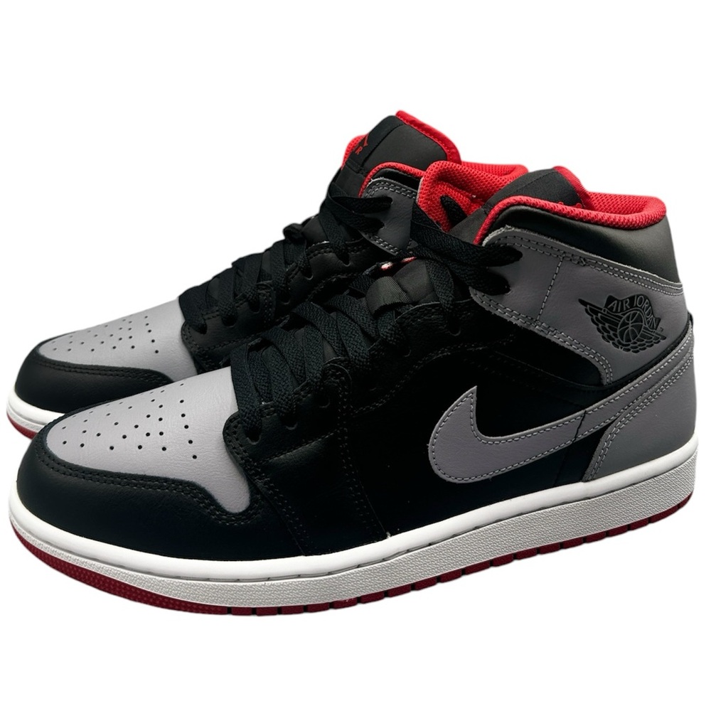 Air Jordan 1 Mid black/fire red/white/cement gray Size 10 Brand New! 🖤♥️